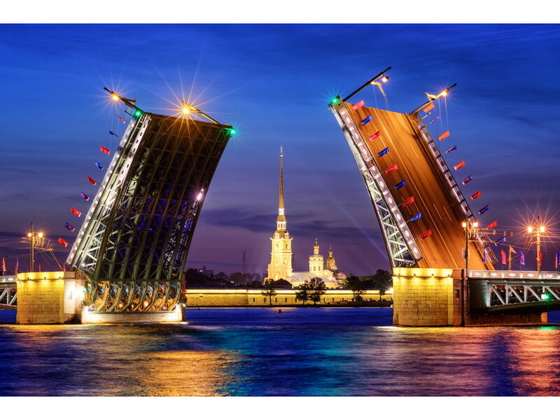 Холст с красками 40х50 см по номерам. ДВОРЦОВЫЙ МОСТ