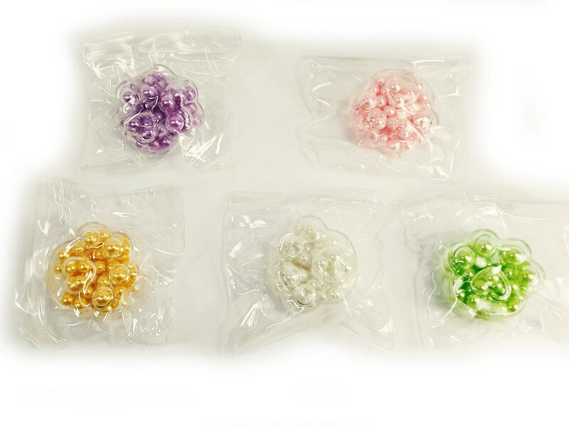 Купить оптом Сквиш прозрачный «Лапка» 7 см с бусами (12шт/уп) KKX-15959 в Луганске