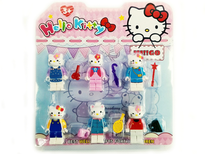 Фигурки «Hello Kitty» 6 шт 17*18 см на планшете 22663