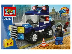 73253 [30035-PZ]Конструктор «ПОЛИЦЕЙСКИЙ ДЖИП» 100 дет. в кор. 30035-PZ