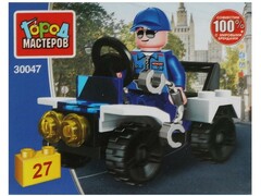 73291 [30047-JS]Конструктор «ПОЛИЦЕЙСКИЙ НА МАШИНЕ» 27дет. в кор. 30047-JS