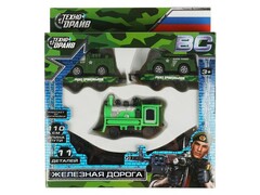 73292 [B1634130-R]Железная дорога на бат. «ВОЕННАЯ» длина пути 110 см 22*20*4 см в кор. B1634130-R