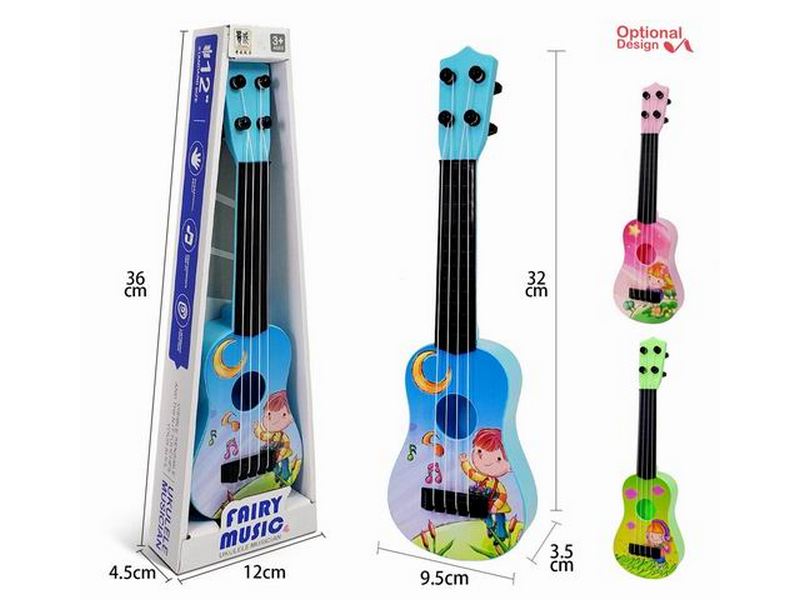 Купить оптом Гитара 32 см 4 струны (леска) 36*12*4,5 см в кор. Y14221096 в Луганске