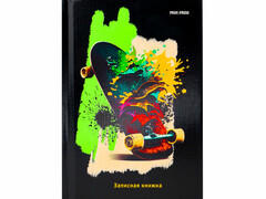73637 [64-9591]ЗАПИСНАЯ КНИЖКА А6 64л. «СКЕЙТ В КРАСКАХ» (7БЦ, лен, глян. лам.)