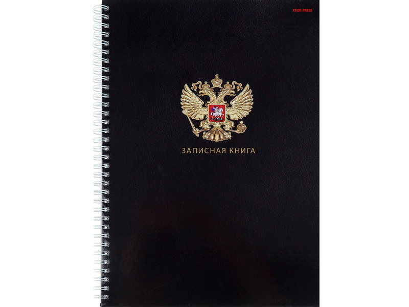 Записная книжка А4 80л. «ГОСУДАРСТВЕННЫЙ СИМВОЛ РОССИИ» (гребень, глян. лам.)