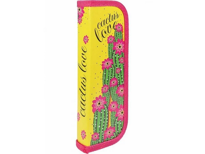 Купить оптом Пенал 1 секция «ЦВЕТУЩИЕ КАКТУСЫ-4» 190*65 мм в Луганске
