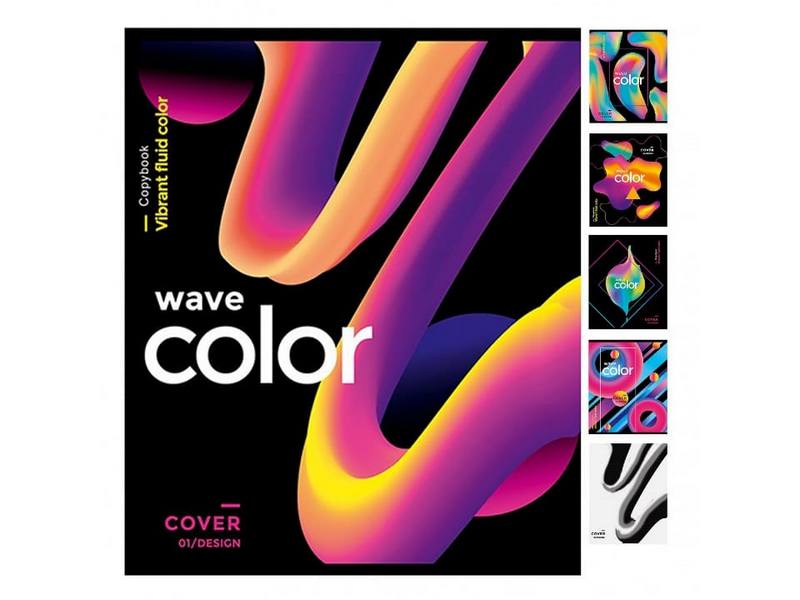 Купить оптом Тетрадь 48л КЛЕТКА «ВОЛНЫ ЦВЕТА» (цвет. мелов. обл.) в Луганске