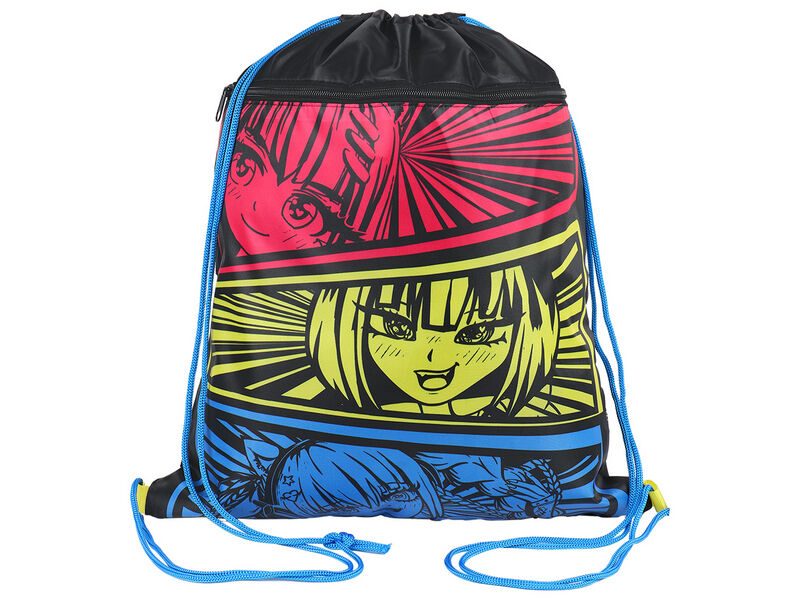 Мешок для обуви 1 отделение с карманом «АНИМЕ ДЕВОЧКИ»