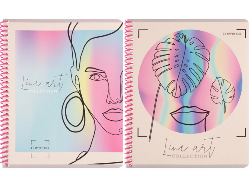 Купить оптом Тетрадь 48л КЛЕТКА «ПОРТРЕТЫ В МИНИМАЛИЗМЕ» (спираль, софт-тач) в Луганске