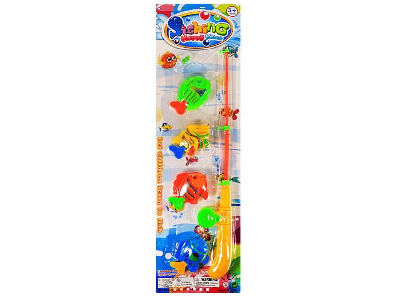 Рыбалка "ВЕСЕЛЫЙ РЫБАК" (1 удочка, 4 рыбки) 14*47 см на планшете Y13007010