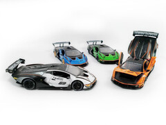 74015 [1900-190]Машина инерц. металл. «Lamborghini» 1:24 (свет, звук, открыв. двери, багажник, капот)