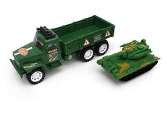 74091 [2762842]Машина «Военная» инерц. 25 см с танком в пак. 2762842