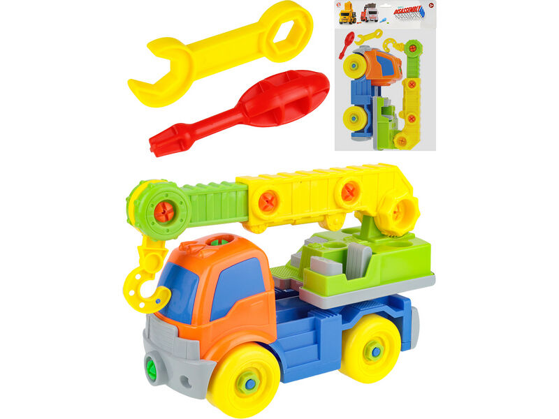 Купить оптом Игрушка-конструктор «Автокран» 26 см в пак. 1932695 в Луганске