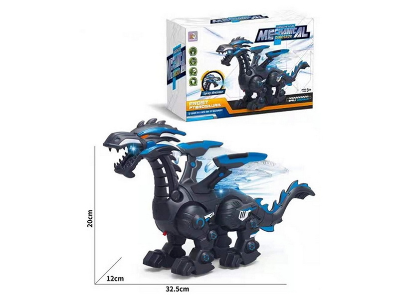 Дракон на бат. (свет, звук, пар) 25*17*10 см в кор. 3373