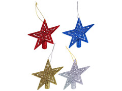 74223 [НУ-1114]Набор подвесок «Яркие звёздочки» 9,7 см 4 шт НУ-1114