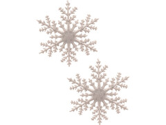 74224 [НУ-3827]Набор подвесок «Блестящие снежинки» 15 см 2 шт НУ-3827