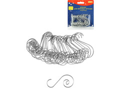 Крючки СЕРЕБРИСТЫЕ из стальной проволоки 5*2,5см (40шт/уп) НУ-6175