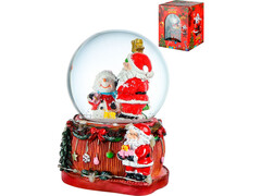 Водяной шар со снегом "Дед Мороз со снеговичком" (свет, звук) СВФ-9093