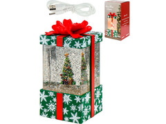 Светильник на бат. "Подарок" (свет, звук, заряд от USB) 7,5*7,5*14,5 см в кор. СВП-0018