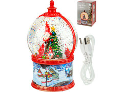 Светильник на бат. "Гномики" (свет, звук, заряд от USB) 10*10*16 см в кор. СВП-0015