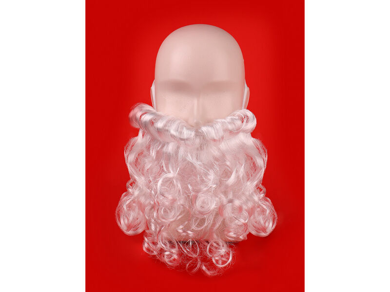 Борода Деда Мороза белая 16*20 см НУ-1934