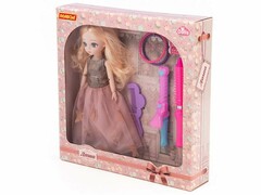 74355 [03038]Кукла "Даша" 29 см в пышном платье + аксессуары 8 эл. в коробке