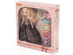 74356 [03045]Кукла "Даша" 29 см в вечернем платье + аксессуары 9 эл. в коробке