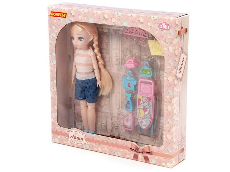 Кукла "Даша" 29 см дома + аксессуары 8 эл. в коробке