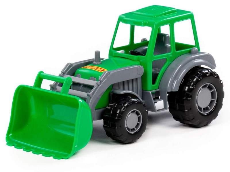 Трактор-погрузчик "Мастер" серо-зелёный в сеточке