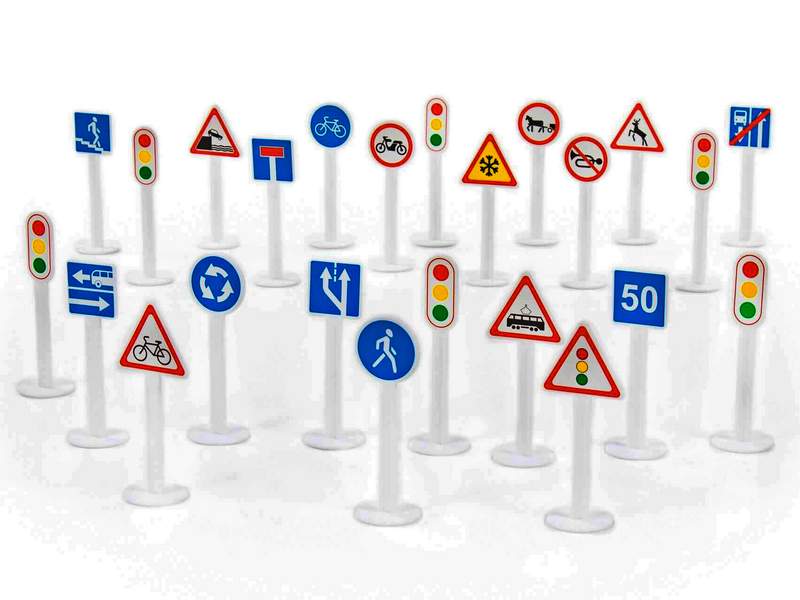 Набор дорожных знаков №3 24 эл. в пакете