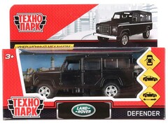 74450 [DEFENDER-BK]Технопарк. Машина «LAND ROVER DEFENDER» металл. инерц. 12 см (открыв. двери, багажник) черный