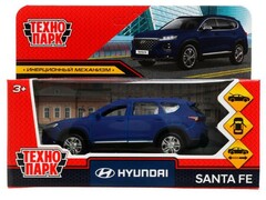 74459 [SANTAFE2-12FIL-BU]Технопарк. Машина «HYUNDAI SOFT» металл. инерц. 12 см (открыв. двери, багажник) синий