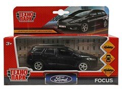 74460 [FOCUSSW-12-BK]Технопарк. Машина «FORD FOCUS TURNIER» металл. инерц. 12 см (открыв. двери, багажник) черный