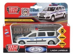 74473 [SB-16-47-P(W)-WB]Технопарк. Машина «LADA LARGUS ПОЛИЦИЯ» металл. инерц. 12 см (открыв. двери, багажник)