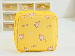 74573 [133-055]Косметичка "Drawings, ice cream" yellow 12,5*12,5*6,5 см