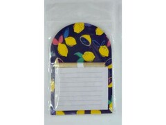 74581 [136-048]Магнитный блок для записей с карандашом «Lemons» blue 10*14 см