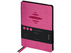 Ежедневник А5 136л недатир. Berlingo "Color Zone" (кожзам, на резинке) фуксия
