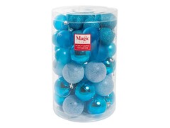 74870 [92716]Набор ШАРЫ ГОЛУБЫЕ из полистирола 5 см, 4 см (52шт/уп) 92716