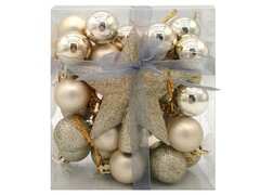 Набор ШАРЫ ШАМПАНЬ из полистирола 3 см с верхушкой 11 см (30шт/уп) 92907