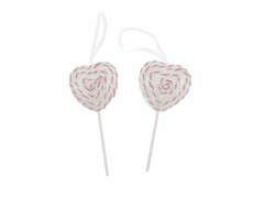 Набор подвесок «Леденцы-сердечки» 2 шт 12 см 91011