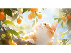 74938 [1-05-0289]Конверт для денег Без текста (котик на фруктовой ветке) 1-05-0289
