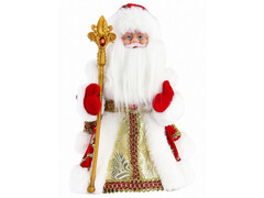 Дед Мороз на бат. в красной шубе (звук) 30 см Т-5553