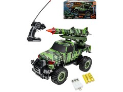 74979 [Y25218009]Машина 22 см на р/у на бат. «Военная» (свет, звук) 12,5*25*18 см в кор. Y25218009