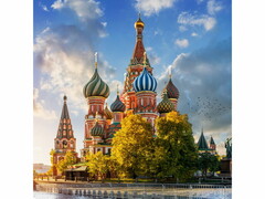 75020 [Х-5607]Холст с красками 40х40 см по номерам. ХРАМ ВАСИЛИЯ БЛАЖЕННОГО