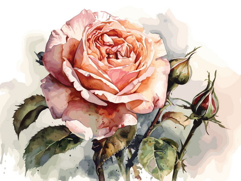 Алмазная мозаика 30х40 см БОЛЬШАЯ РОЗА (с подр., с полн. заполн., класс.)