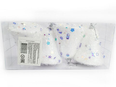 75136&nbsp;[B1008-7]Набор подвесок КОЛОКОЛЬЧИКИ БЕЛЫЕ 8 см (4шт/уп) B1008-7