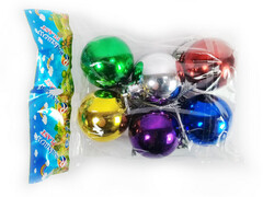 Набор елочных разноцветных шаров 3,5 см (6шт/уп) С-401