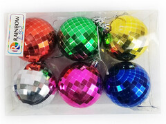 75233 [F-602]Набор елочных разноцветных шаров 5 см (6шт/уп) F-602