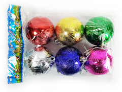 75238 [С-610]Набор елочных разноцветных шаров 5 см (6шт/уп) С-610