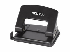 75336 [224649]Дырокол «STAFF. Manager» до 20 листов металл. корпус с линейкой черный
